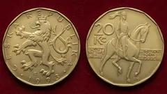 Kouzelných 20 korun z roku 1993 – cenná mince, za kterou sběratelé zaplatí